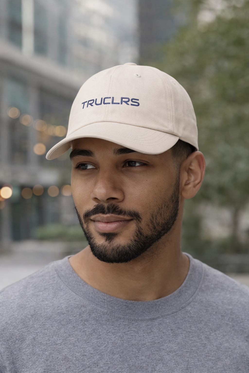 Pastel streetwear cap with embroidered front logo