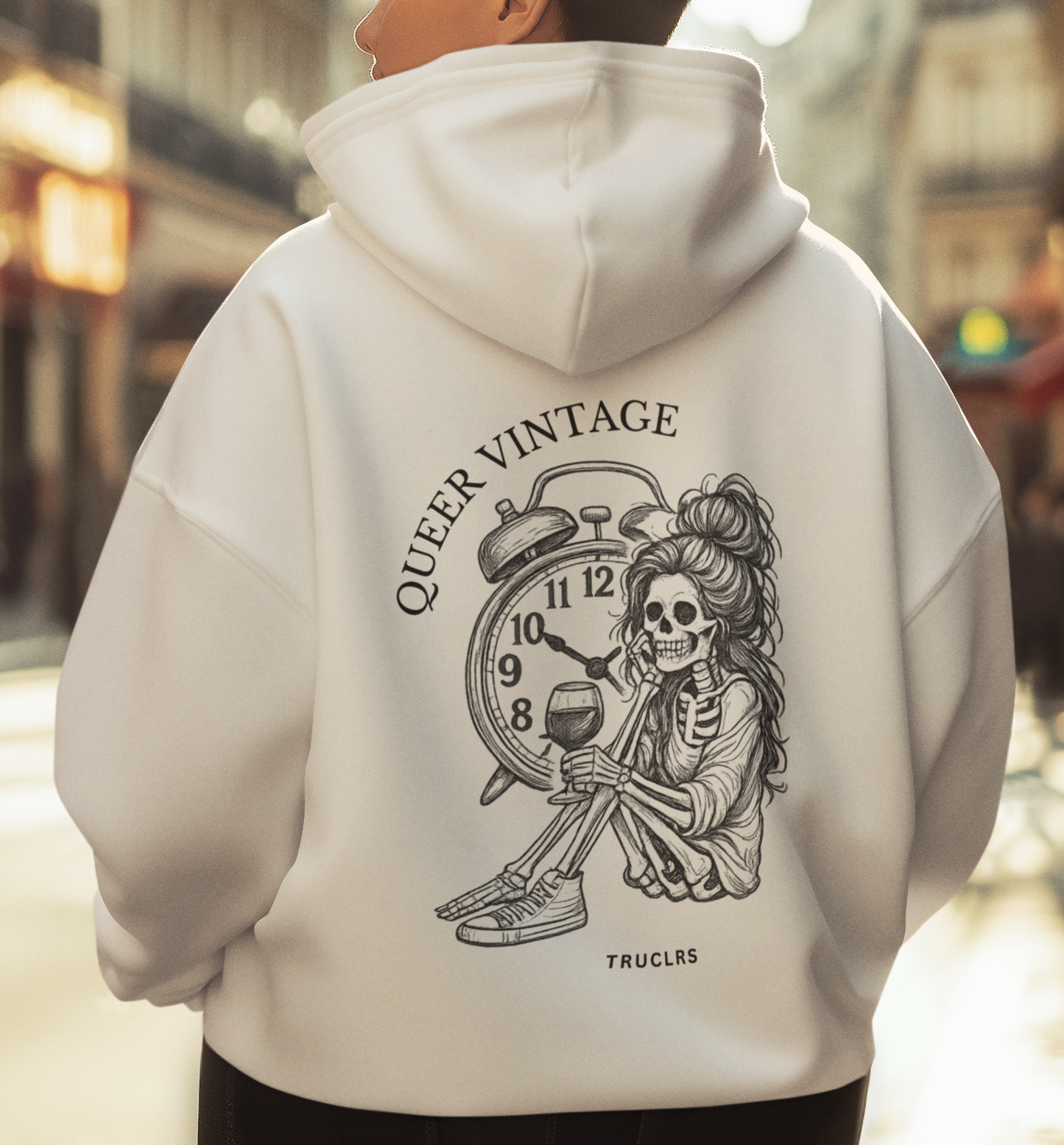Queer Vintage hoodie , illustration of sapphic love
