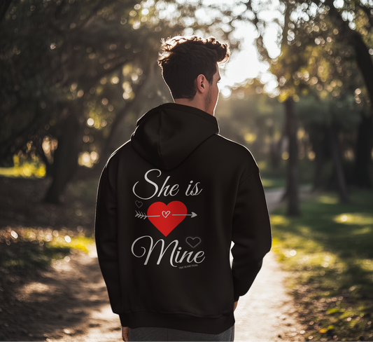 She Is Mine Black Hoodie unisex black hoodie