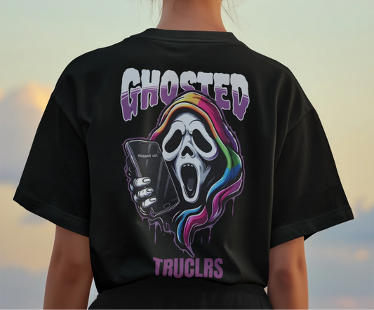 TRUCLRS Ghosted Tee bold back print ghost artwork