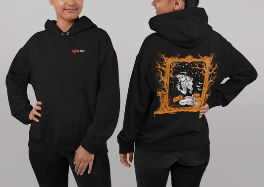 true colours rising halloween hoodie with sext witch in woods