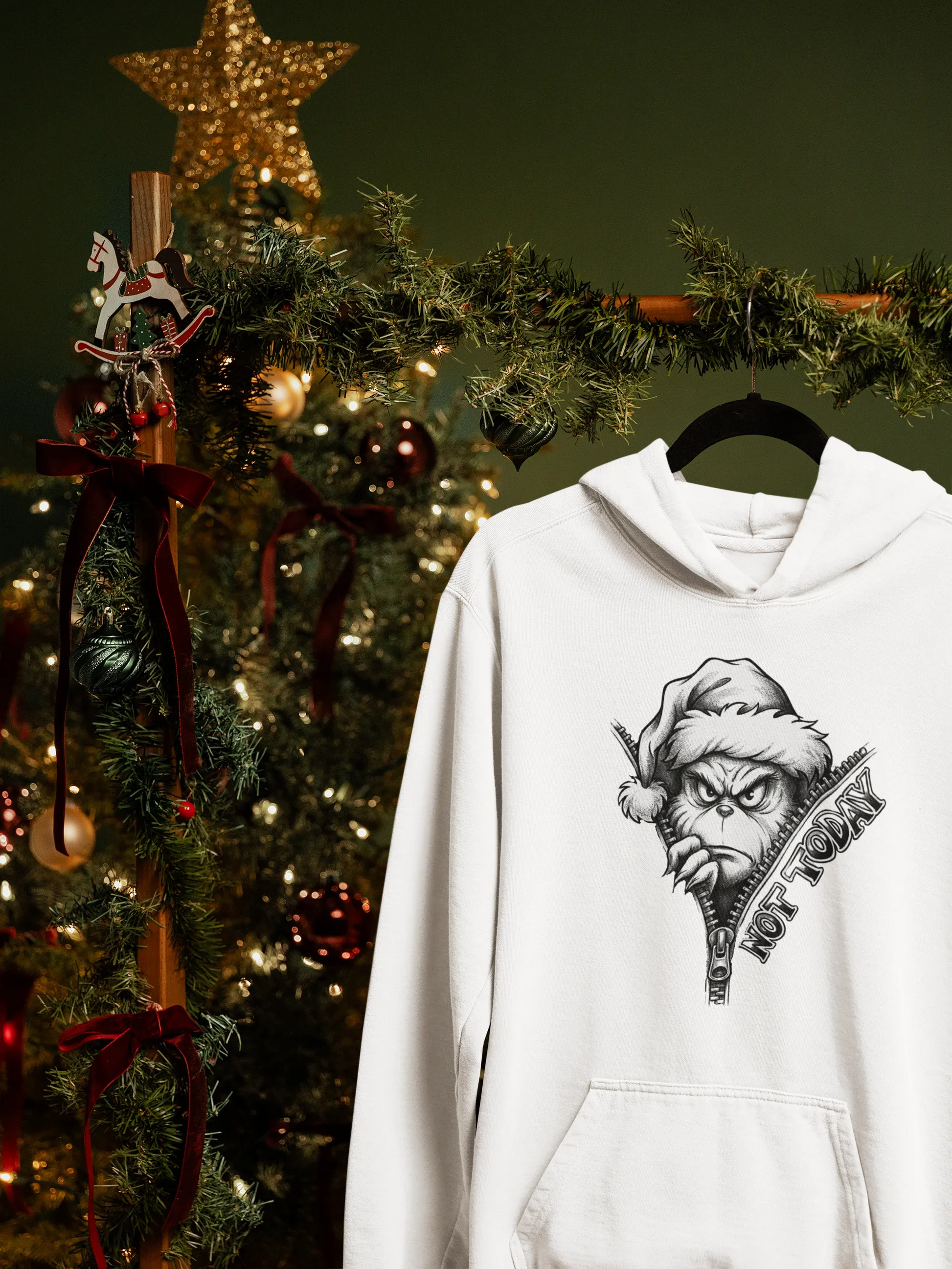 NOT TODAY – Grinchy Holiday Hoodie - True Colours Rising