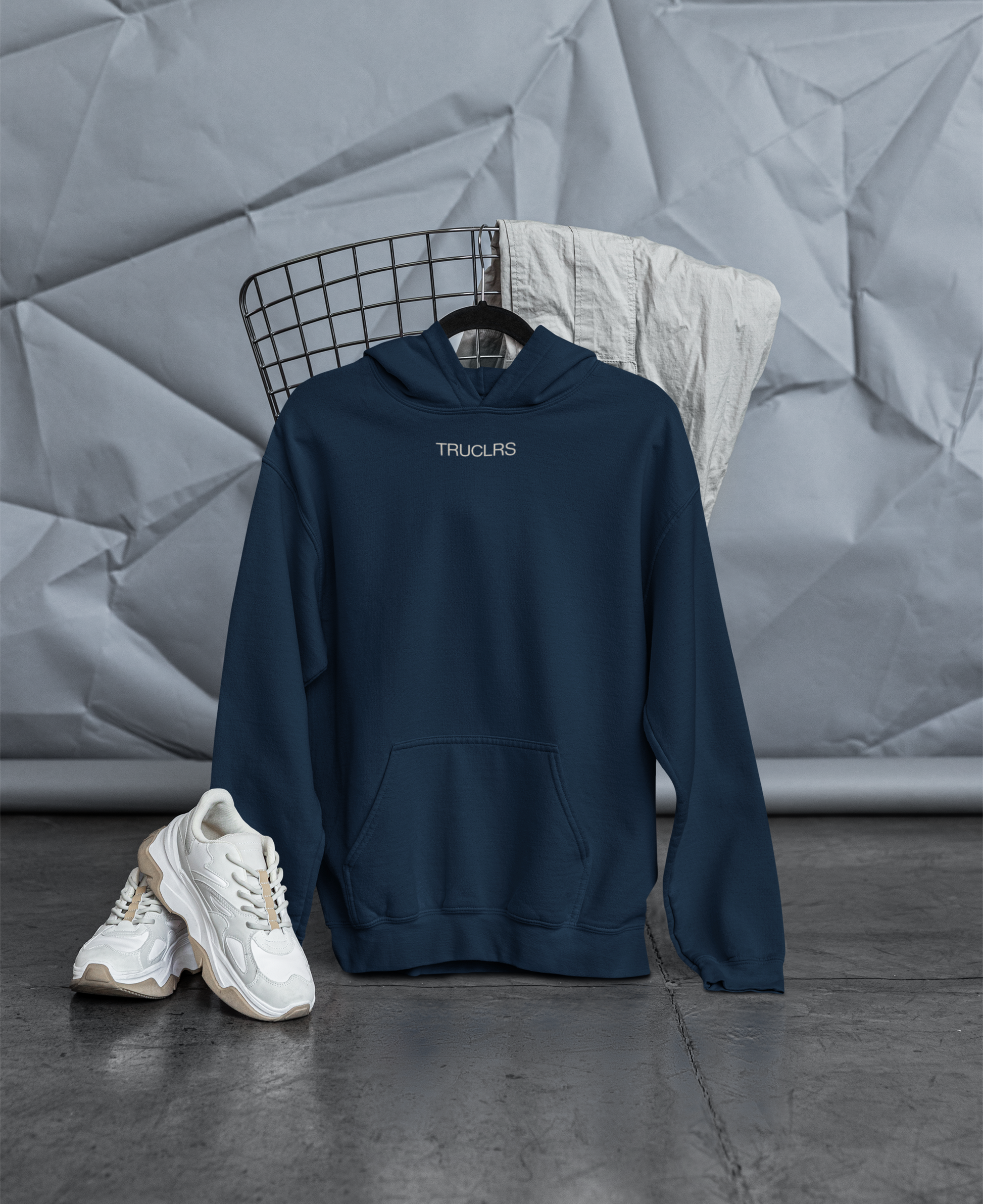 Navy blue TRUCLRS hoodie