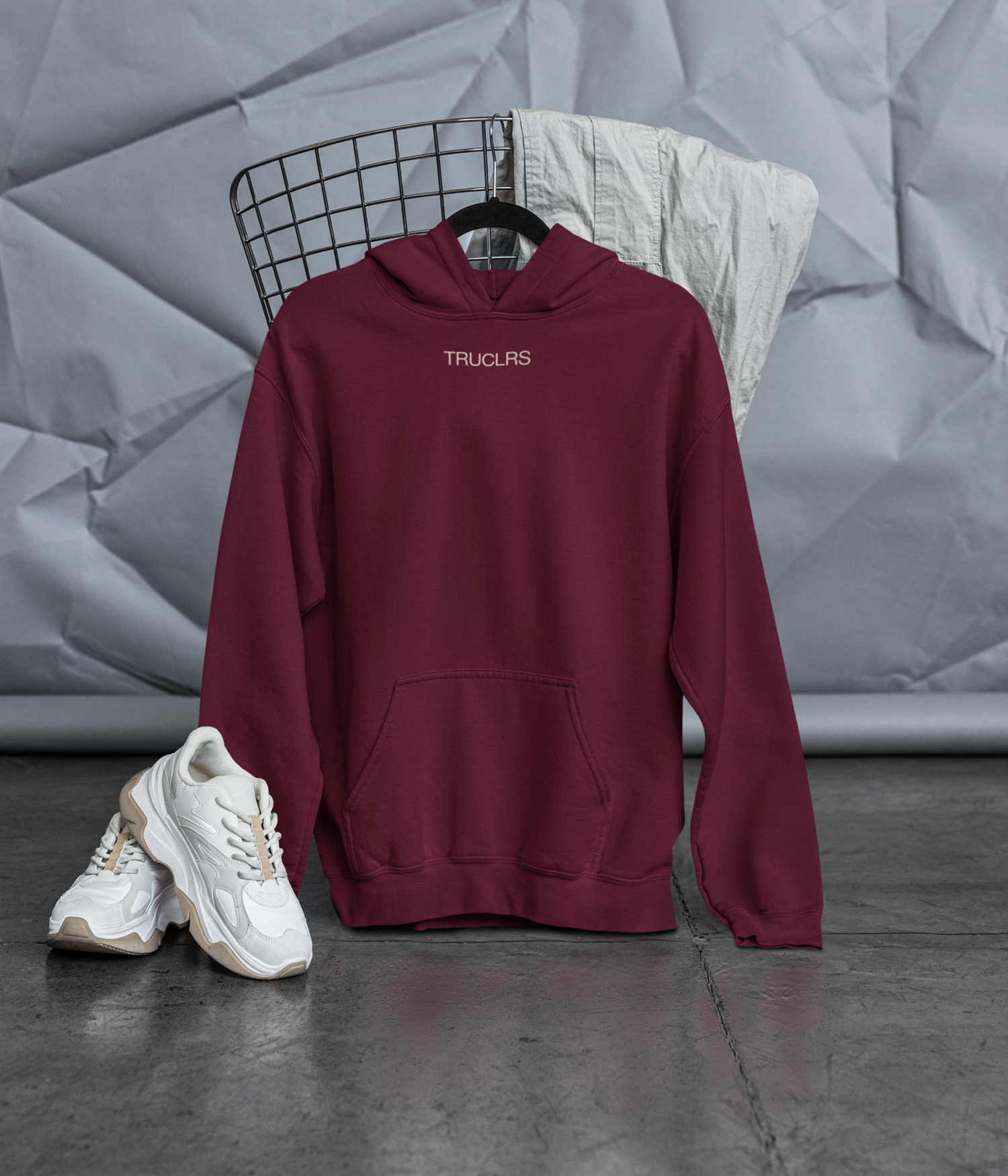 Maroon TRUCLRS hoodie 
