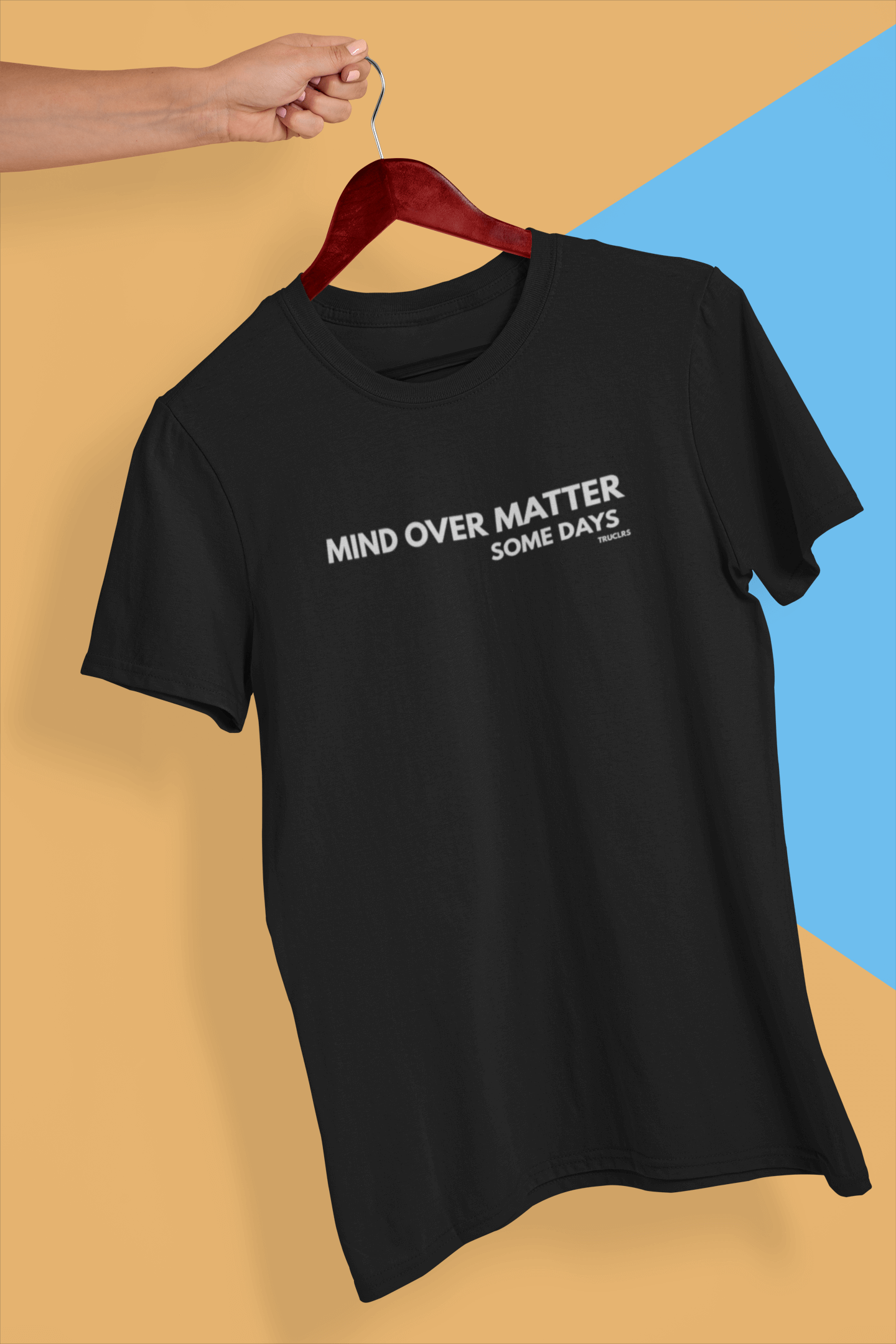 A T Shirt for Humans doing their best - Mind over Matter t shirt for everyday wear black tee