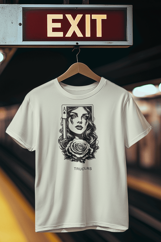 Ace of Thorns premium graphic tee in natural colour regular fit