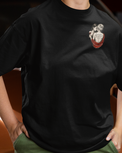 Embrace her T Shirt, recycled cotton, black, true colours